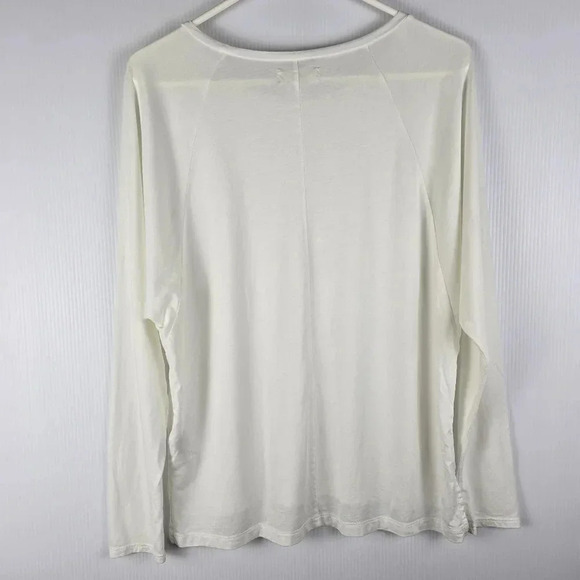 Madewell Women's Soft Cream Colored Long Sleeve Top with Raglan Sleeve S… - Picture 2 of 9